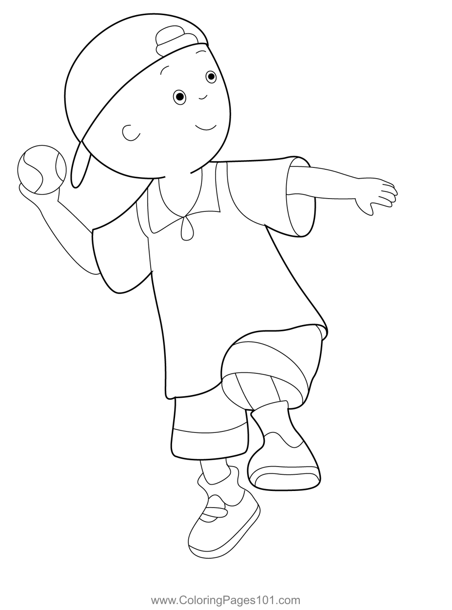 caillou printable coloring pages free