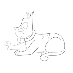 Sitting Gilbert Free Coloring Page for Kids