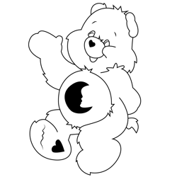 Bedtime Bear Free Coloring Page for Kids