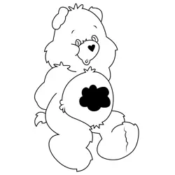 Grumpy Bear Free Coloring Page for Kids