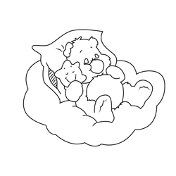 Laugh A Lot Bear Free Coloring Page for Kids