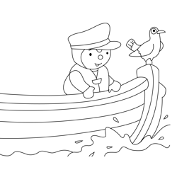 Boating Charley Free Coloring Page for Kids
