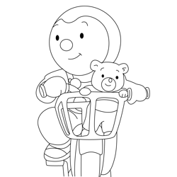Charley And Mimmo Playing Bicycle Free Coloring Page for Kids