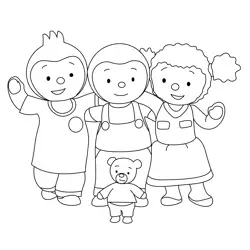 Charley Friend's Group Free Coloring Page for Kids