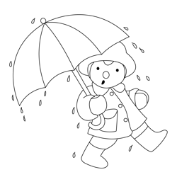 Charley In Rain Free Coloring Page for Kids