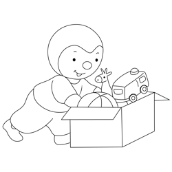 Charley Playing Game Free Coloring Page for Kids