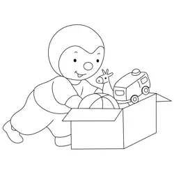 Charley Playing Game Free Coloring Page for Kids
