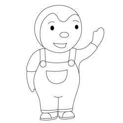 Charley Saying Bye Free Coloring Page for Kids
