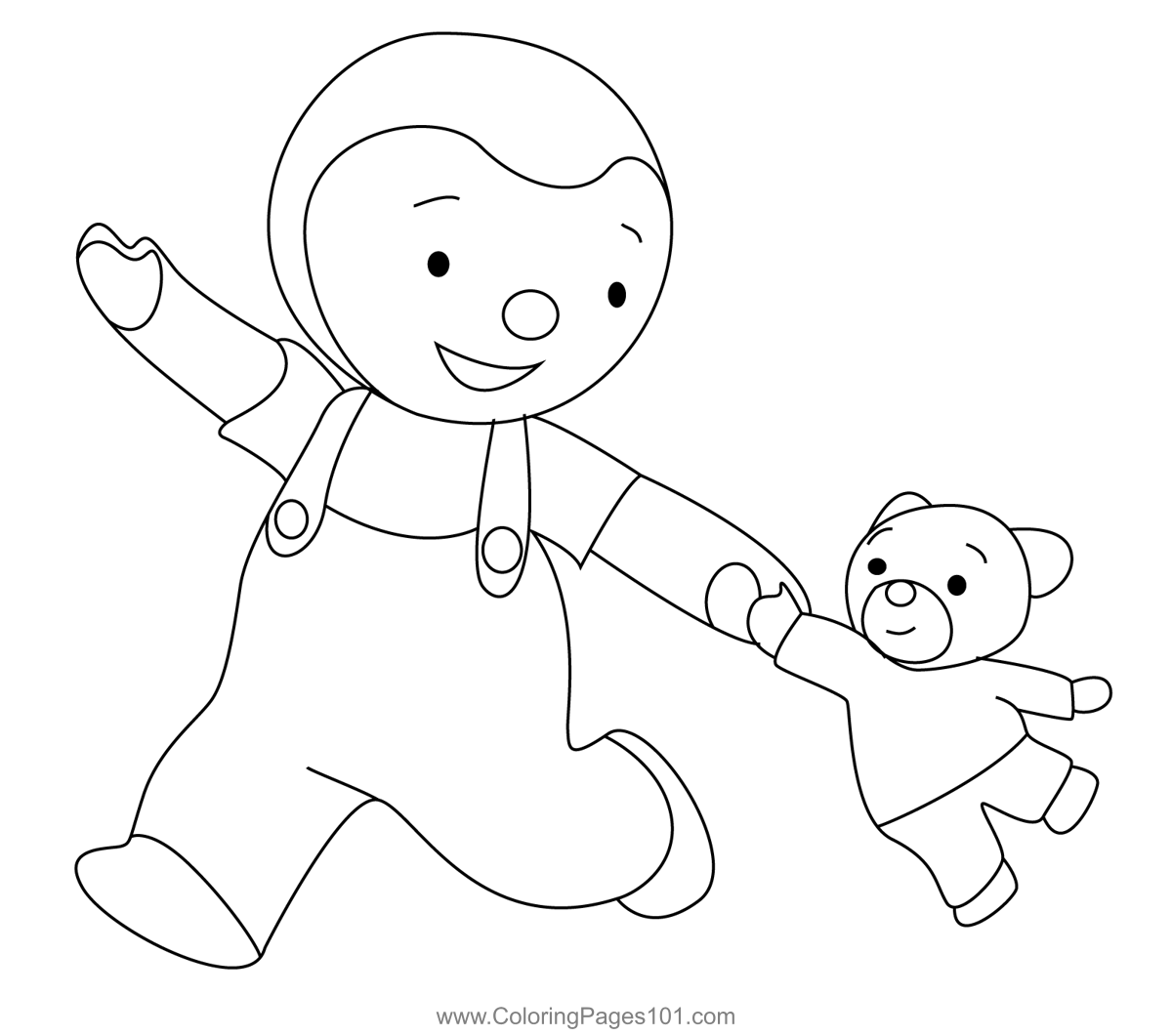 Charley Walking With Mimmo Coloring Page for Kids - Free Charley and ...