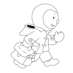 Charley Walking Free Coloring Page for Kids