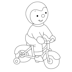Cycling Charley Free Coloring Page for Kids