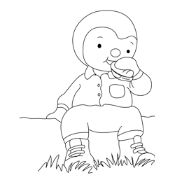 Eating Charley Free Coloring Page for Kids