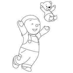 Happy Charley And Mimmo Free Coloring Page for Kids