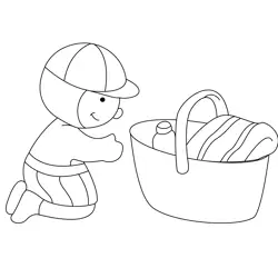Picnic Free Coloring Page for Kids