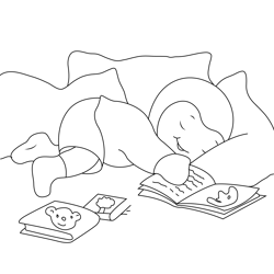 Sleeping Charley Free Coloring Page for Kids