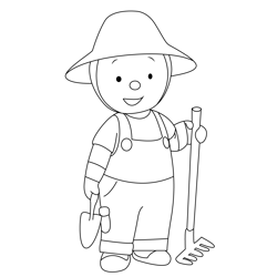 Working Free Coloring Page for Kids