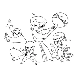 Chota Bheem 2 Free Coloring Page for Kids