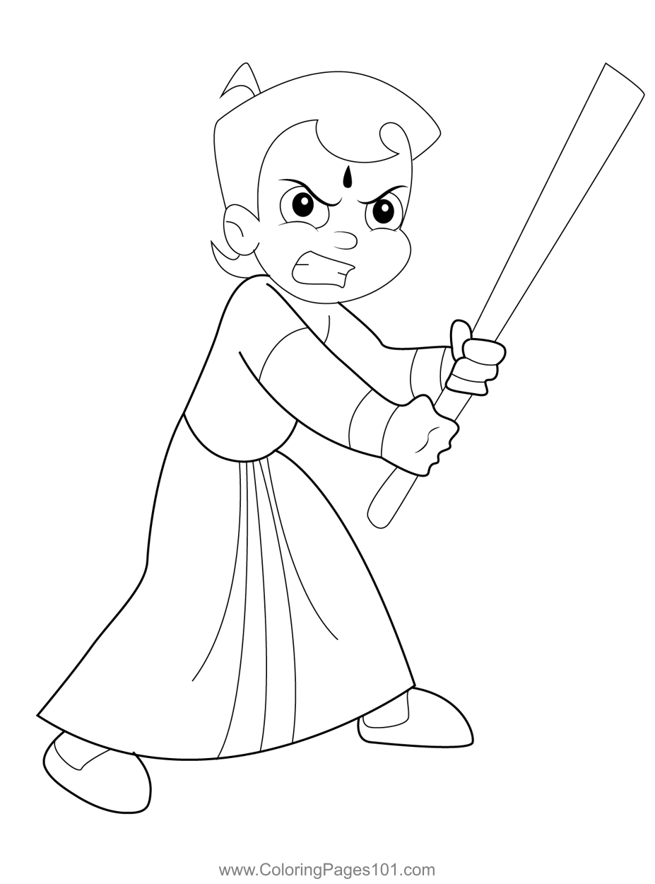 Chhota Bheem and the Curse of Damyaan Coloring Page  Free Printable  Coloring Pages for Kids