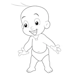Happy Raju Free Coloring Page for Kids