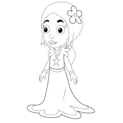 Princess Indumati Free Coloring Page for Kids