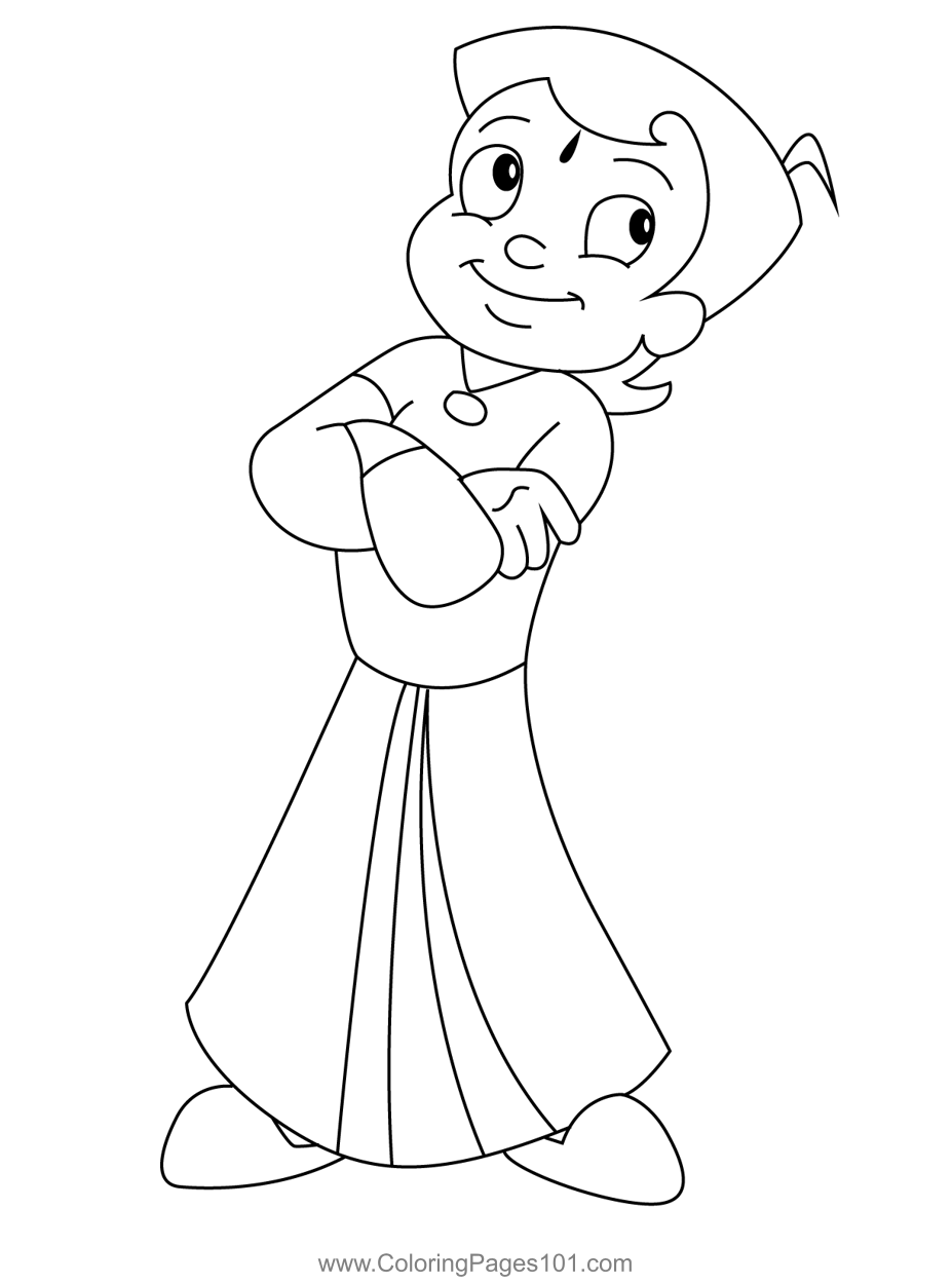 Coloring Pages  Chhota Bheem Coloring Page