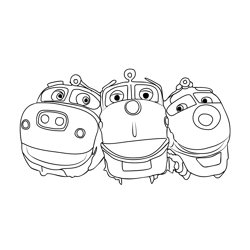 Chuggington 1 Free Coloring Page for Kids
