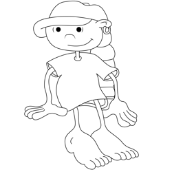 Numbuh 5 Sitting Free Coloring Page for Kids