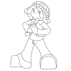Numbuh Angry Free Coloring Page for Kids