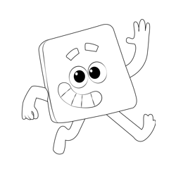 Blue Juming Colourblocks Free Coloring Page for Kids