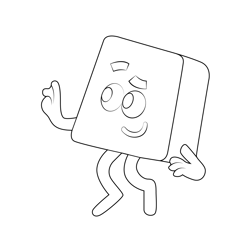 Blue Touching The Sky Colourblocks Free Coloring Page for Kids