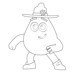 Brown Colourblocks Free Coloring Page for Kids