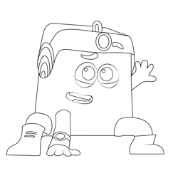 Indigo Is Bubbly Colourblocks Free Coloring Page for Kids