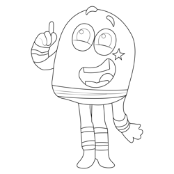 Lime Make In Idea Colourblocks Coloring Page for Kids - Free ...