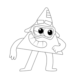 Magenta Colourblocks Free Coloring Page for Kids