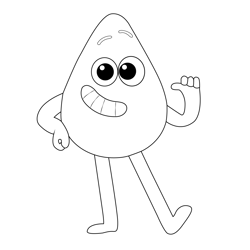 Orange Colourblocks Free Coloring Page for Kids