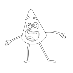 Pink Enjoying Colourblocks Free Coloring Page for Kids