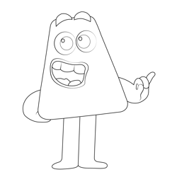 Purple Colourblocks Free Coloring Page for Kids