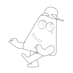 Purple Escaped From His House Colourblocks Free Coloring Page for Kids