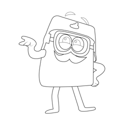 Sky Blue Colourblocks Free Coloring Page for Kids