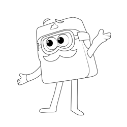 Sky Blue In His Plane Colourblocks Free Coloring Page for Kids