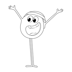 Yellow Wearing Helmet Colourblocks Free Coloring Page for Kids