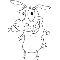 Courage Courage the Cowardly Dog Free Coloring Page for Kids