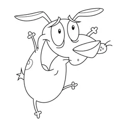 Courage Happy Courage the Cowardly Dog Free Coloring Page for Kids