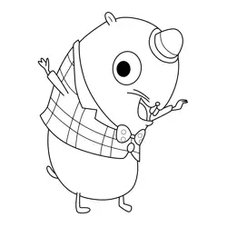 Dr. Gerbil Courage the Cowardly Dog Free Coloring Page for Kids
