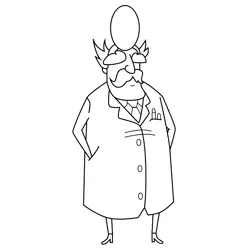 Dr. Vindaloo Courage the Cowardly Dog Free Coloring Page for Kids