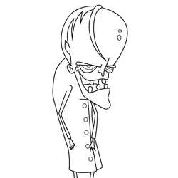 Dr. Zalost Courage the Cowardly Dog Free Coloring Page for Kids