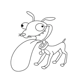 Duncan Courage the Cowardly Dog Free Coloring Page for Kids