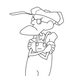 Eustace Bagge Angry Courage the Cowardly Dog Free Coloring Page for Kids