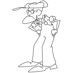 Eustace Bagge Courage the Cowardly Dog Free Coloring Page for Kids