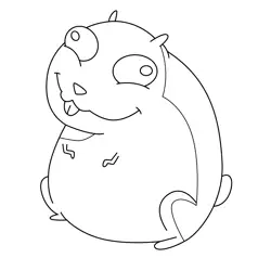 Hamster Courage the Cowardly Dog Free Coloring Page for Kids